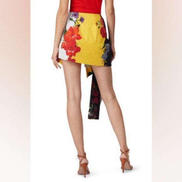 $1,490 S2020 NEW OSCAR DE LA RENTA STUNNING FLORAL RUNWAY BOW SHORT SKIRT US S - Picture 8 of 11